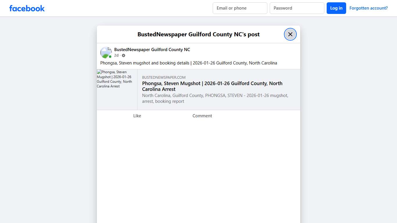 Phongsa, Steven... - BustedNewspaper Guilford County NC Facebook